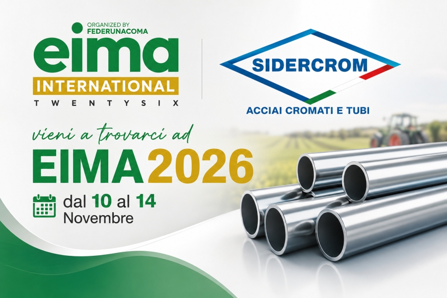 Sidercrom a EIMA 2026: incontriamoci per parlare dei tuoi progetti